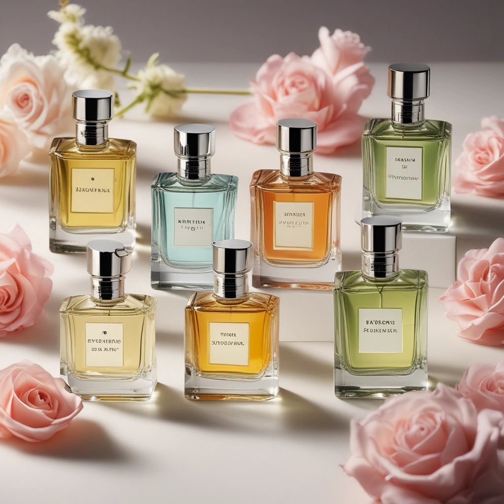 frascos de perfumes diversos em destaque no site perfume e poesia